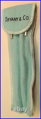 Tiffany Blue Enamel Pen/Pencil Set With Pouch Sterling Silver Excellent