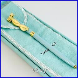 Tiffany Blue Purse Pen with Gold Bow Blue Ink WORKS