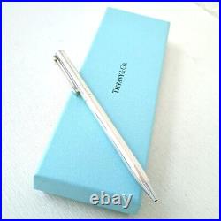 Tiffany & CO Sterling Silver T-clip Ballpoint Pen Blue Ink Vintage from Japan