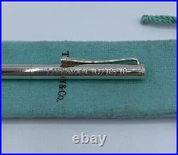Tiffany & Co. 925 Germany Sterling Silver Ballpoint Pen (Engraved)(with Pouch)