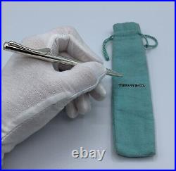 Tiffany & Co. 925 Germany Sterling Silver Ballpoint Pen (Engraved)(with Pouch)