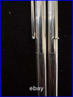 Tiffany & Co 925 Silver T-Clip Ball Point Pen and Pencil Set in Orig Box Vintage