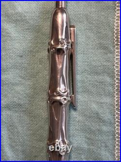 Tiffany & Co. 925 Sterling Silver Ballpoint Bamboo Pen Large 4.75 NEW INK