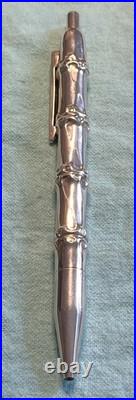 Tiffany & Co. 925 Sterling Silver Ballpoint Bamboo Pen Large 4.75 NEW INK