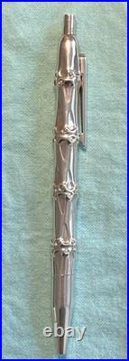 Tiffany & Co. 925 Sterling Silver Ballpoint Bamboo Pen Large 4.75 NEW INK