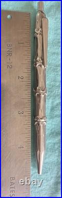 Tiffany & Co. 925 Sterling Silver Ballpoint Bamboo Pen Large 4.75 NEW INK