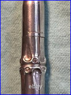 Tiffany & Co. 925 Sterling Silver Ballpoint Bamboo Pen Large 4.75 NEW INK