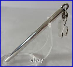 Tiffany & Co. 925 Sterling Silver Ballpoint Pen with Clover/Shamrock Charm 20g