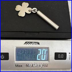 Tiffany & Co. 925 Sterling Silver Ballpoint Pen with Clover/Shamrock Charm 20g