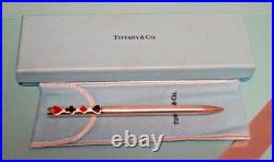 Tiffany & Co 925 Sterling Silver Card Suits T Clip Ink Pen pouch/box