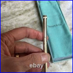 Tiffany & Co. 925 Sterling Silver Executive T-Clip Ballpoint Pen Pre Owned Not U