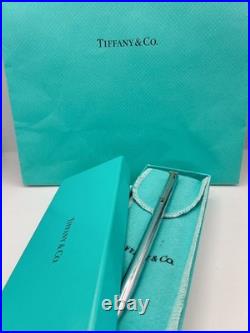 Tiffany & Co 925 Sterling Silver T-Clip Ballpoint Pen Vintage Noink WithBox Pouch