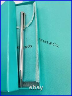 Tiffany & Co 925 Sterling Silver T-Clip Ballpoint Pen Vintage Noink WithBox Pouch