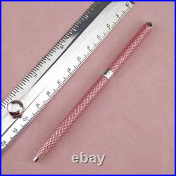 Tiffany & Co. 925 Sterling Silver and Pink Enamel Agenda Ballpoint Pen