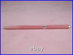 Tiffany & Co. 925 Sterling Silver and Pink Enamel Agenda Ballpoint Pen