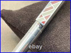 Tiffany & Co 925 USA Sterling Silver 9.11 American Flag Ballpoint Pen with Pouch