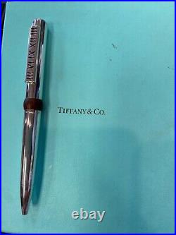 Tiffany & Co. Atlas Roman Numeral Ballpoint Pen 925 Sterling Silver German Made