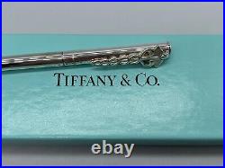 Tiffany & Co. Ballpoint Medical Caduceus Black Ink Pen Silver 925 with Box & Pouch