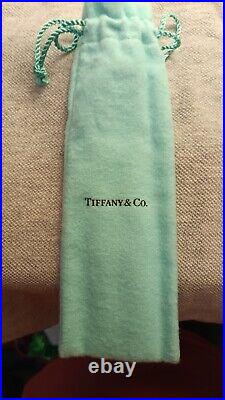 Tiffany & Co Ballpoint Medical Caduceus Black Ink Pen Silver w Orig. Box/Pouch