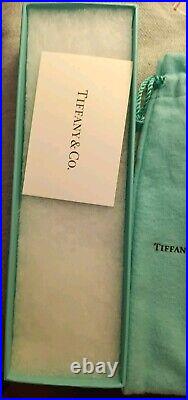 Tiffany & Co Ballpoint Medical Caduceus Black Ink Pen Silver w Orig. Box/Pouch