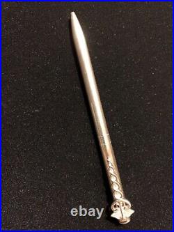 Tiffany & Co Ballpoint Medical Caduceus Black Ink Pen Sterling Silver Pen