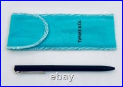 Tiffany&Co Ballpoint Pen Black sterling Pure Silver 925 Germany Rare Auth JP