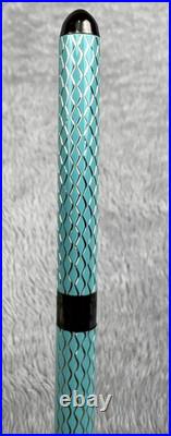 Tiffany & Co Ballpoint Pen Blue Diamond Texture Sterling Silver Germany with Pouch