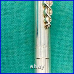 Tiffany & Co. Ballpoint Pen Caduceus 925 silver ink Black