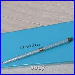 Tiffany & Co. Ballpoint Pen Diamond Texture Tiffany Blue Sterling Silver 925 USE