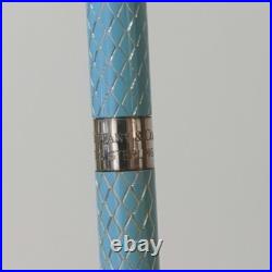 Tiffany & Co. Ballpoint Pen Diamond Texture Tiffany Blue Sterling Silver 925 USE