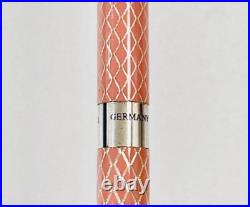 Tiffany&Co Ballpoint Pen Pink Diamond Texture Silver 925 Germany Rare Auth JP