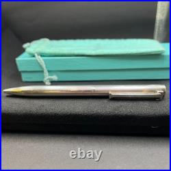 Tiffany & Co Ballpoint Pen Sterling Silver 925 T Clip Twist Germany With Box