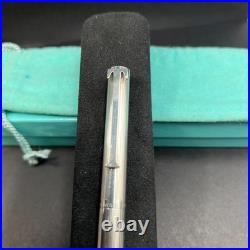 Tiffany & Co Ballpoint Pen Sterling Silver 925 T Clip Twist Germany With Box