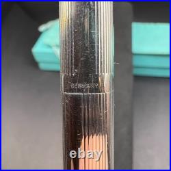 Tiffany & Co Ballpoint Pen Sterling Silver 925 T Clip Twist Germany With Box