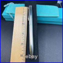 Tiffany & Co Ballpoint Pen Sterling Silver 925 T Clip Twist Germany With Box