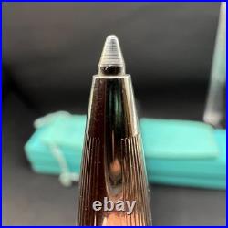 Tiffany & Co Ballpoint Pen Sterling Silver 925 T Clip Twist Germany With Box