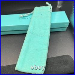 Tiffany & Co Ballpoint Pen Sterling Silver 925 T Clip Twist Germany With Box