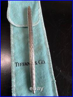 Tiffany & Co. Ballpoint Purse Pen Sterling Silver Diamond pattern