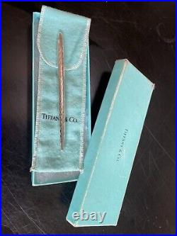 Tiffany & Co. Ballpoint Purse Pen Sterling Silver Diamond pattern