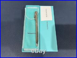 Tiffany & Co. Ballpoint pen Music sheet Sterling Silver with Pouch and Box (EE)