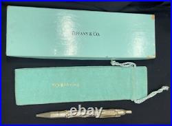 Tiffany & Co Bamboo Ballpoint Pen Vintage Sterling Silver + box