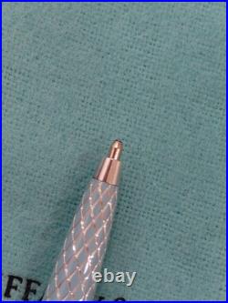 Tiffany & Co Blue Diamond Pattern Sterling Silver Ballpoint Pen