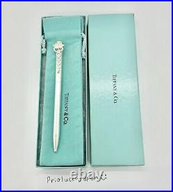 Tiffany & Co. Caduceus Motif Ballpoint Pen Sterling Silver Authentic