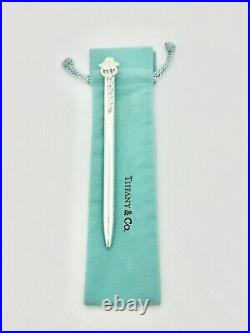 Tiffany & Co. Caduceus Motif Ballpoint Pen Sterling Silver Authentic