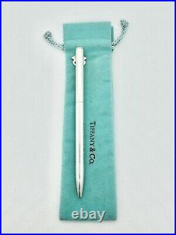 Tiffany & Co. Caduceus Motif Ballpoint Pen Sterling Silver Authentic