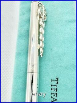 Tiffany & Co. Caduceus Motif Ballpoint Pen Sterling Silver Authentic