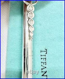 Tiffany & Co. Caduceus Motif Ballpoint Pen Sterling Silver Authentic