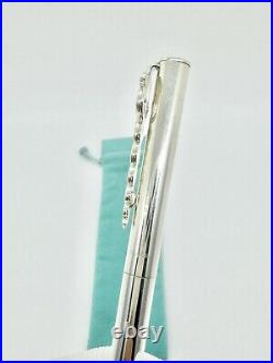 Tiffany & Co. Caduceus Motif Ballpoint Pen Sterling Silver Authentic