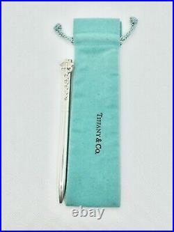 Tiffany & Co. Caduceus Motif Ballpoint Pen Sterling Silver Authentic