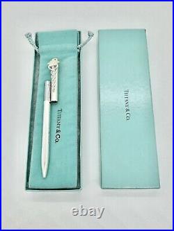 Tiffany & Co. Caduceus Motif Ballpoint Pen Sterling Silver Authentic